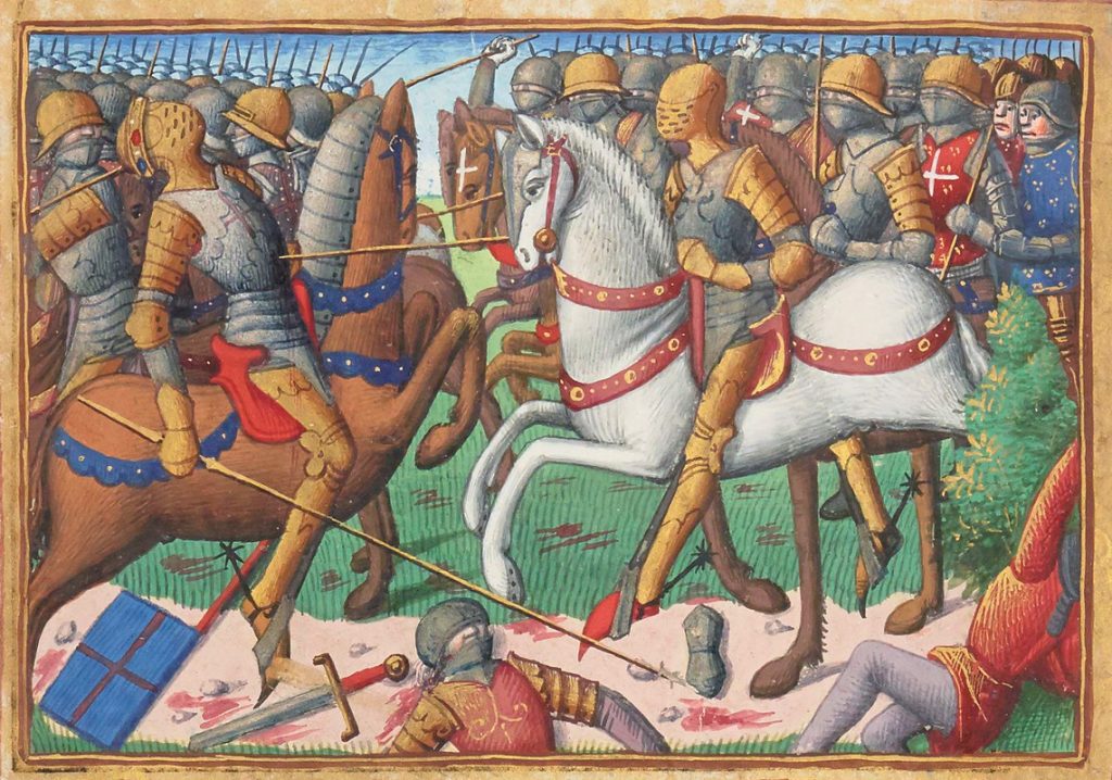 Bataille de Baugé (22 Mars 1421), circa 1484, unknown artist.