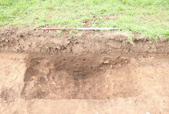 Image of a linear feature after excavation